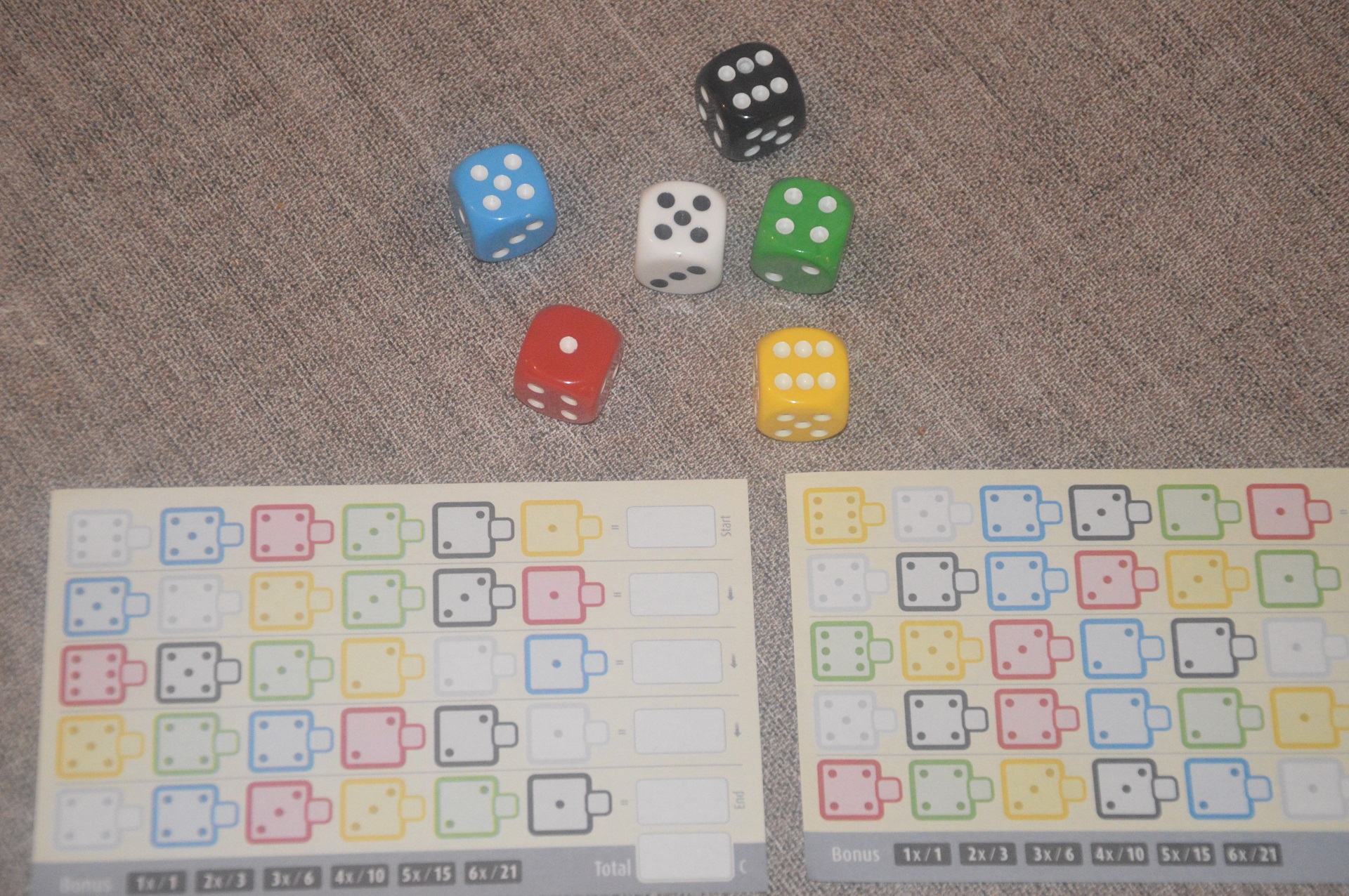 twenty one dice