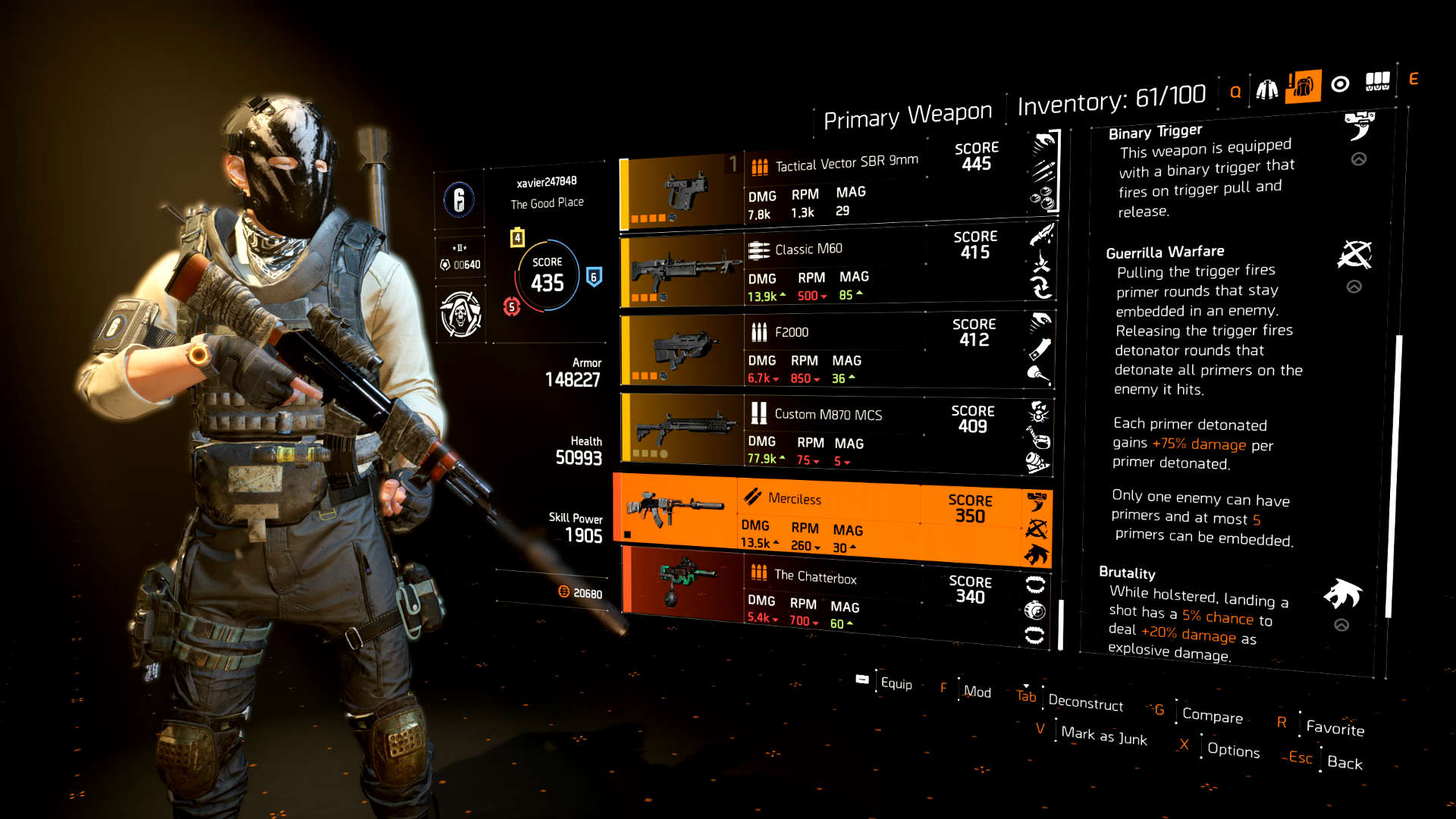 The Division 2 weapons