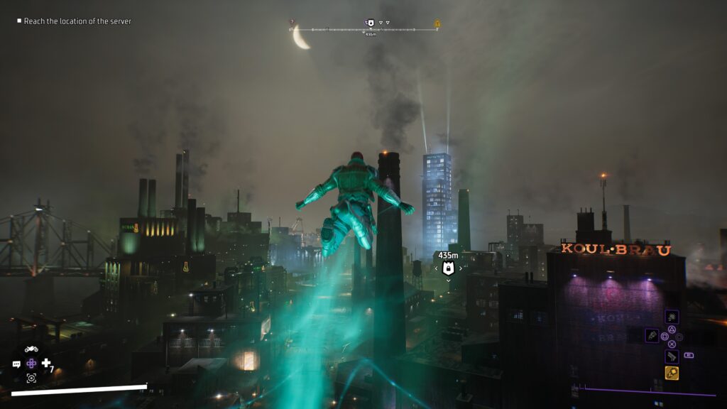 Jason springt doorheen de lucht in Gotham Knights.