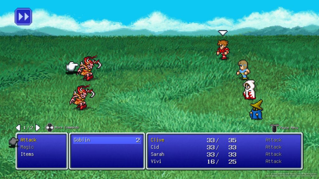 Final Fantasy Pixel Remaster series FF1 Battle